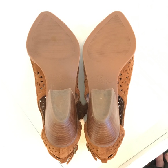 SBICCA Suede Ankle Boots Bohemian Chunky Block Heel Booties Women’s Size 7 - Picture 15 of 16